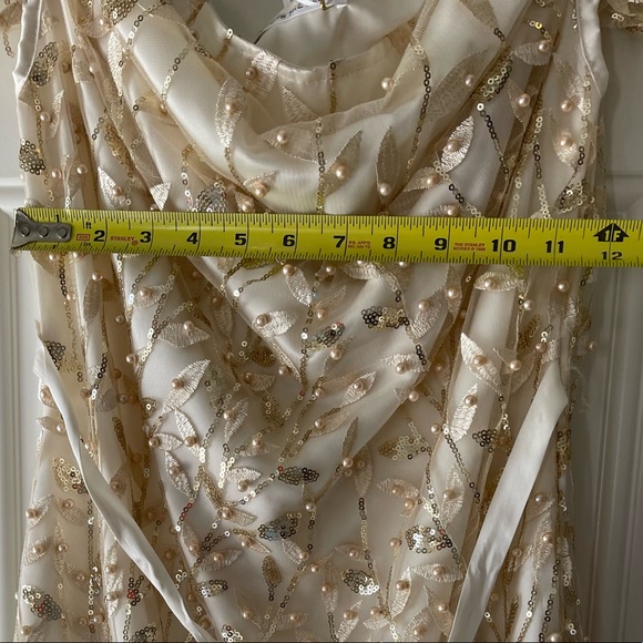 Sister’s the Label PEARL & SILK ‘Juliet’ off the Shoulder Dress. White/Gold Sz S - Picture 11 of 11